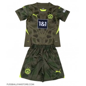Borussia Dortmund Torwart Replik Auswärtstrikot Kinder 2024-25 Kurzarm (+ Kurze Hosen)